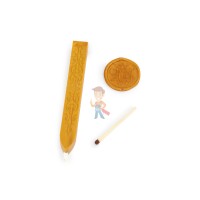 Сургуч декоративный, оливковый Сургуч декоративный, оливковый - Сургуч с фитилем, золотой